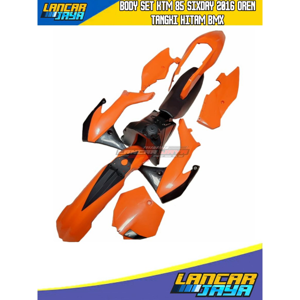 Jual BODY SET KTM 85 SIXDAY 2016 OREN TANGKI HITAM BMX Shopee Indonesia