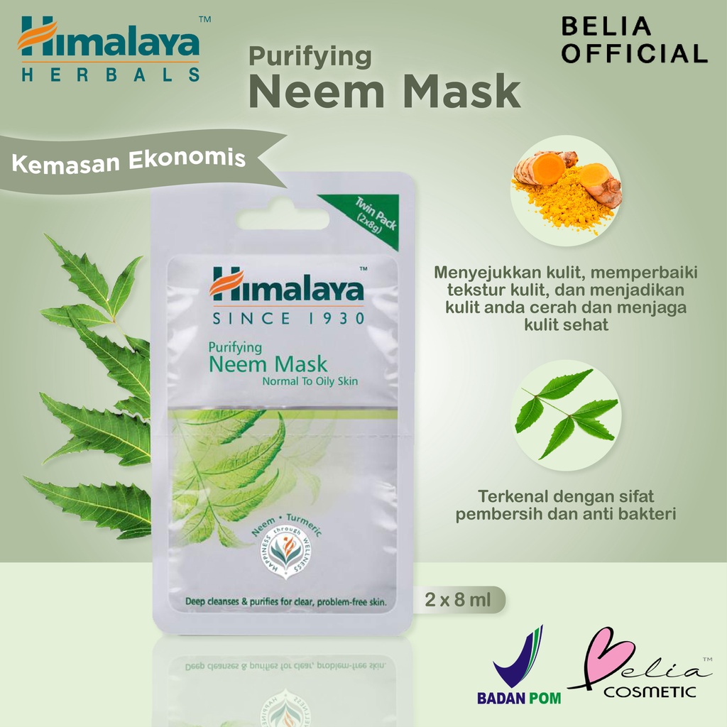 ❤ BELIA ❤ HIMALAYA Purifying Neem Mask 2x8ml (✔BPOM)