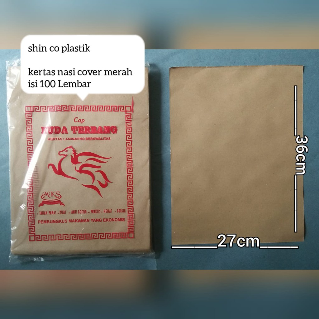 

Kertas nasi persegi merah isi 100 lembar