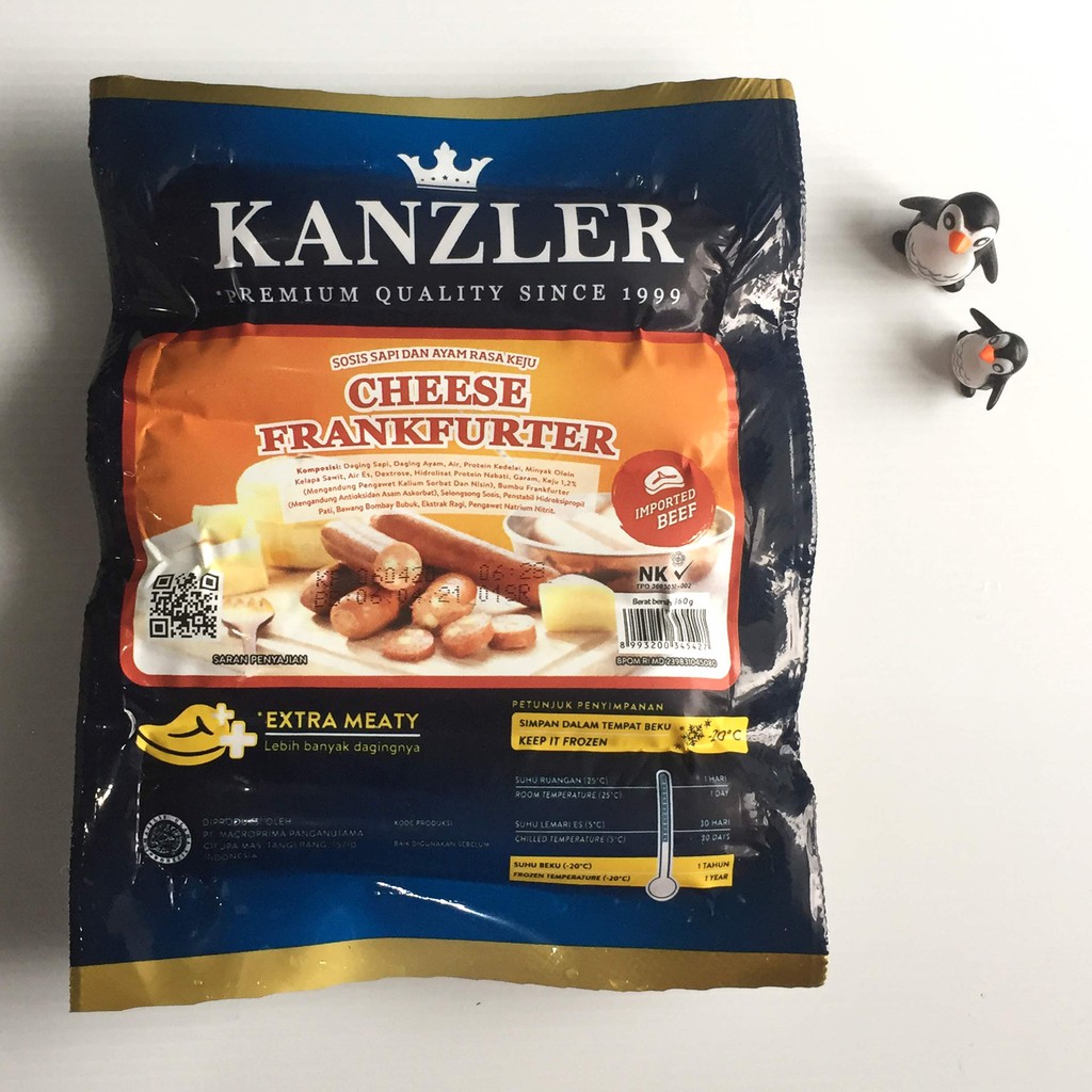  KANZLER  Cheese Frankfurter Sosis  Premium 360 gr Shopee 