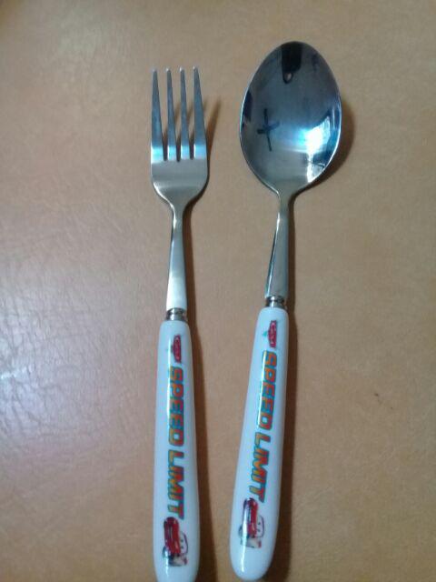 Sendok Garpu Anak Keramik Gambar Karakter