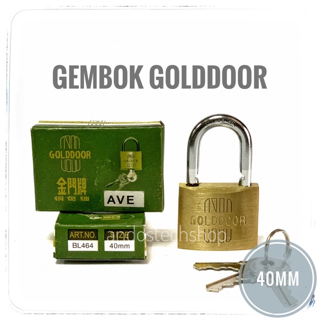 Gembok Kuningan Asli 40MM Golddoor | Gold Door 40 MM