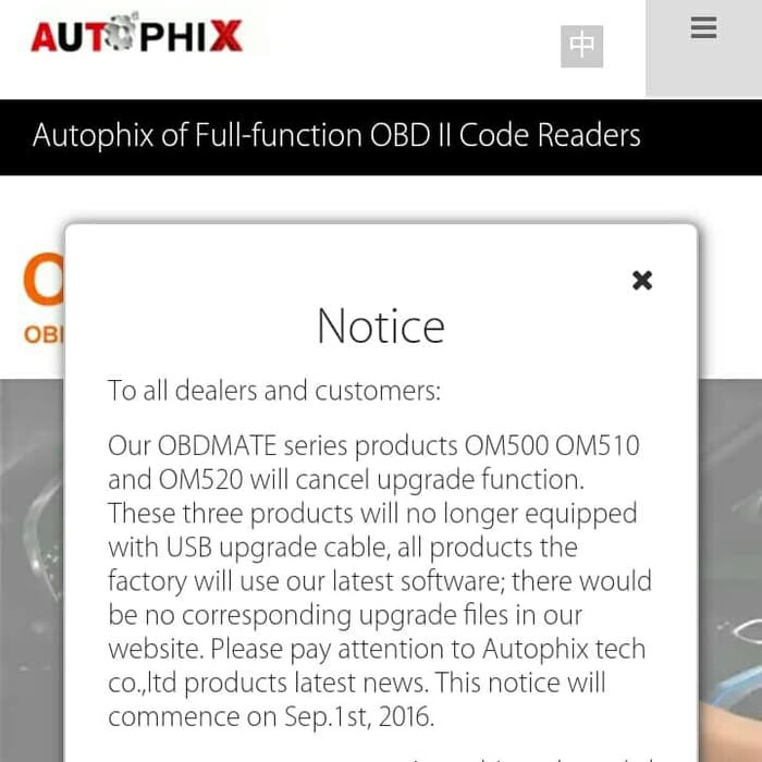 OM500 Scanner Mobil OBD2 OBDMate JOBD OBD Mate