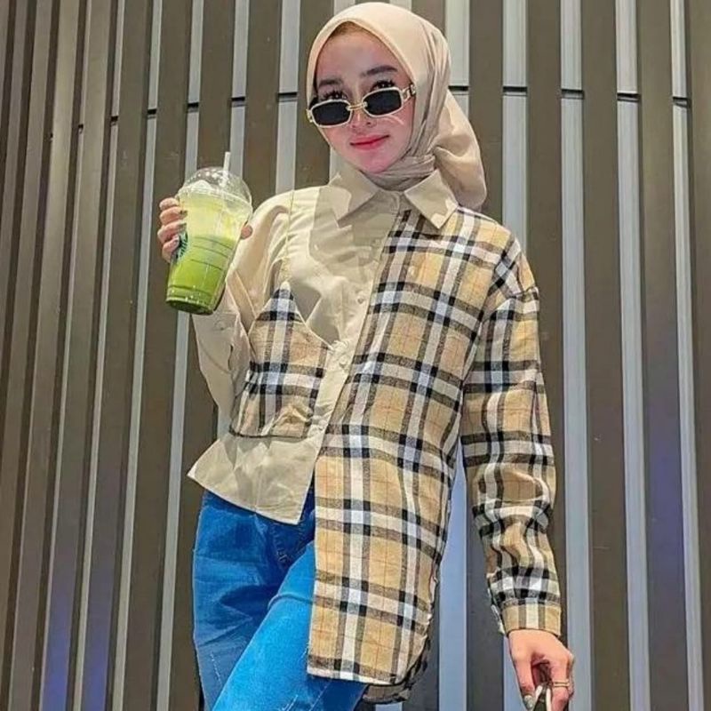 Bery top atasan blouse kemeja casual matt katun premium