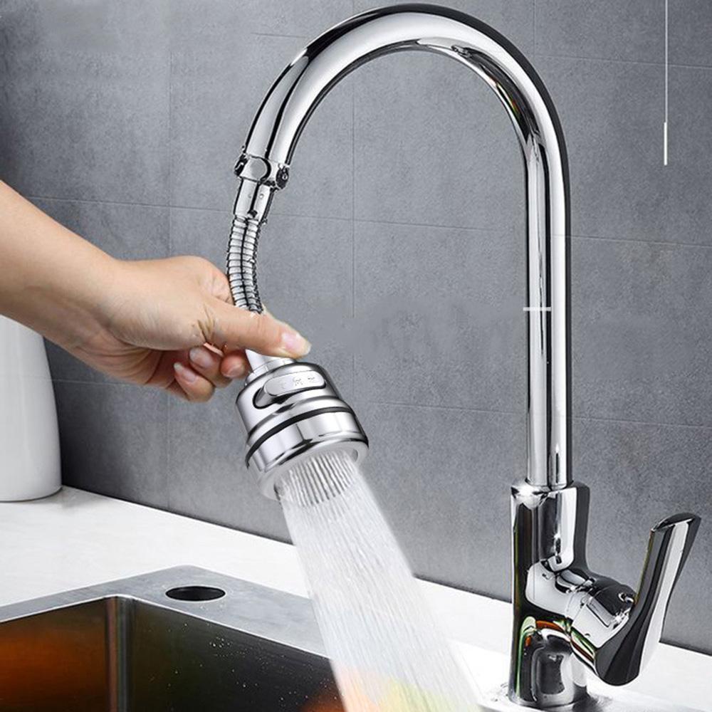 Tap Putar Atas Rotatable Sprayer Hemat Air Saringan Wastafel Dapur Faucet Extender