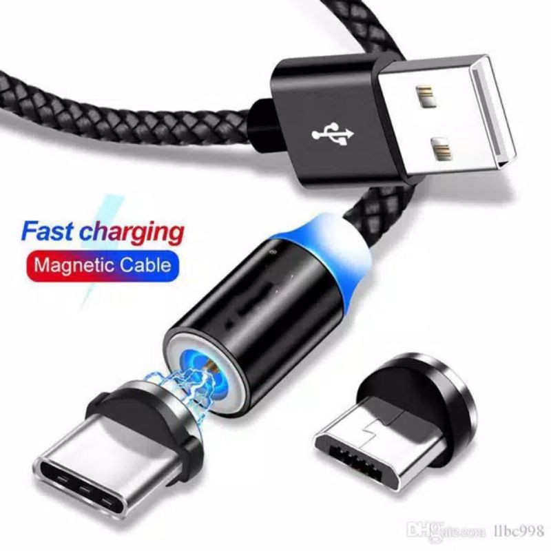 Kabel Charger Magnetic Pengisian Cepat Semua Android Samsung Oppo Vivo Asus Realme