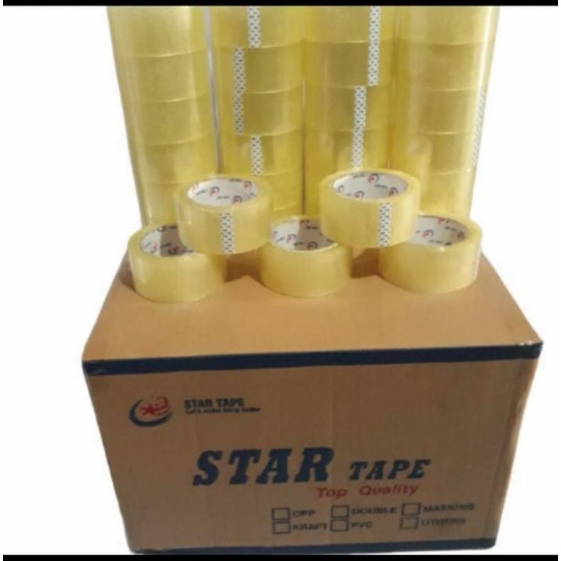 

isolasi bening star tape 48mm x 90 yard