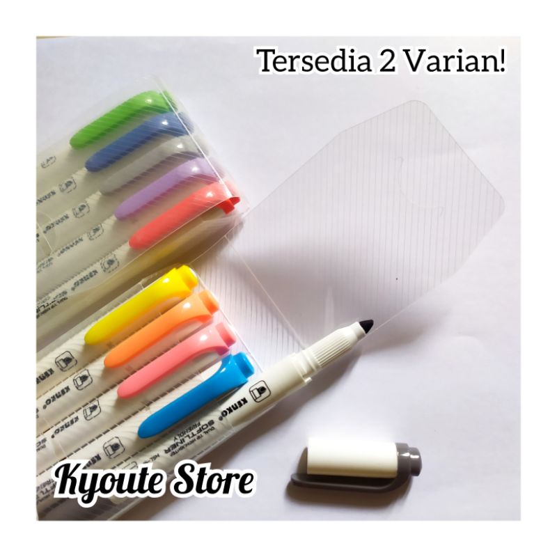 

Ay00! Kenko Softliner Highlighter Dual Tip Soft Color Cool Friendly Marker Penanda Bacaan Warna