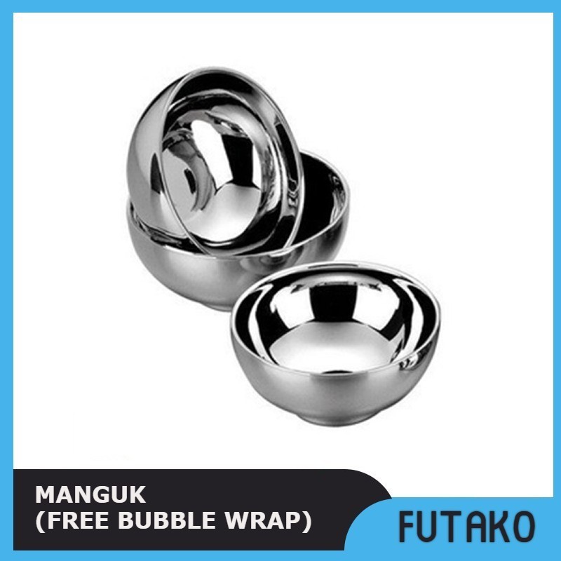 FUTAKO FUTAKO Mangkok Korea Stainless Tebal Mangkuk Double Wall Bowl