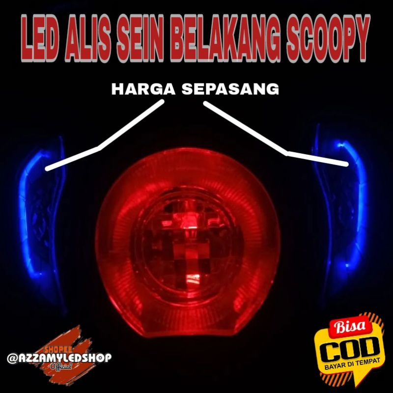 lampu motor DRL alis lampu alis sein sen belakang dan depan Honda Scoopy super terang no bintik