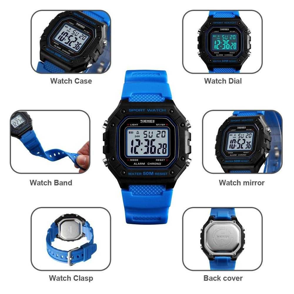 SKMEI Jam Tangan Digital Pria Murah Skemei Jam Sporty Cowok Keren Fashion Kekinian