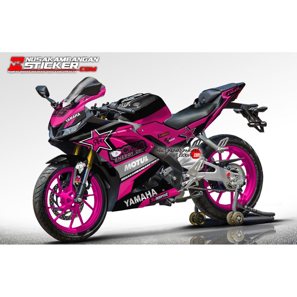 Decal Stiker R15 V3 VVA 155 -livery Rockstar Pink