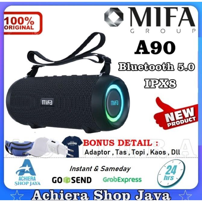 MiFa A90 Bluetooth Speaker 60W Stereo IPX8 Wireless Portable Original Termurah