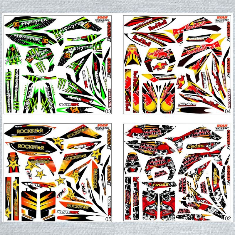 Decal Sticker Striping Variasi Fullbody VIAR CROSS X 200 ES -VIAR CROSS X 200 SE-VIAR CROSS X 200 GT