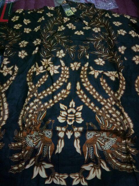 Nayla Batik Hrb026 Grosir Kemeja Batik Pria Premium Modern Sogan Bunga Mahkota Diskon Murah Garuda