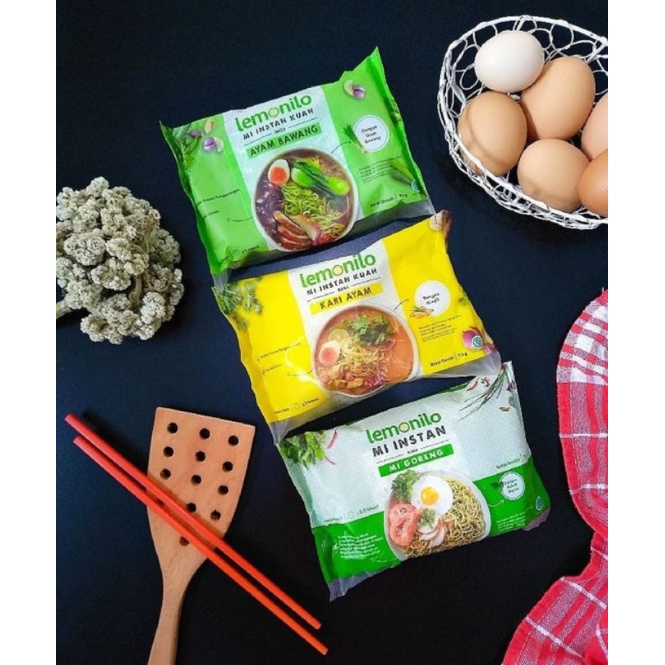 Lemonilo Mie Mi Kari Ayam Bawang Pedas Korea Goreng Kering Keluarga Sehat Alami Instant Instan Murah Halal