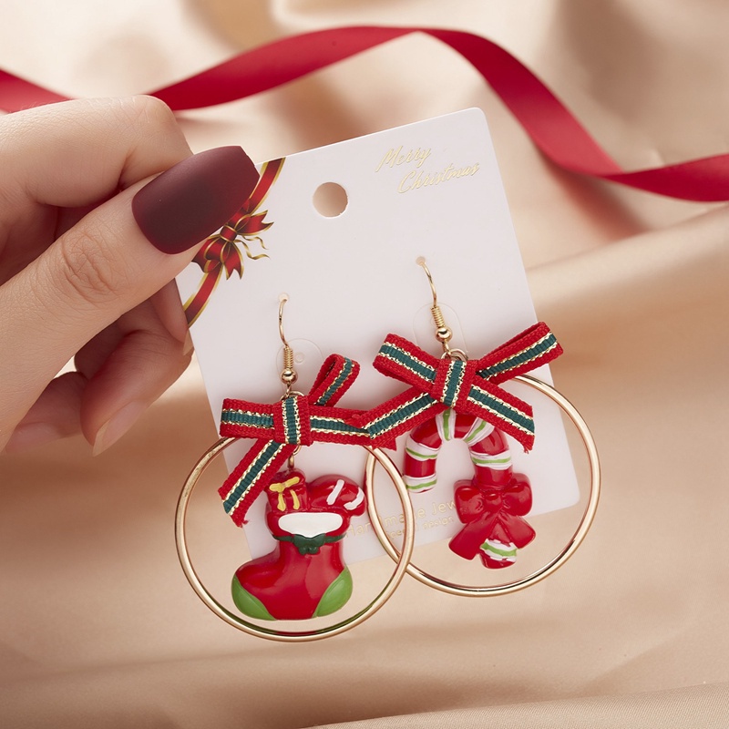 Fancyqube Christmas Earrings Merry Christmas Decorations For Home Navidad 2021 Christmas Ornaments Xmas Navidad Gifts