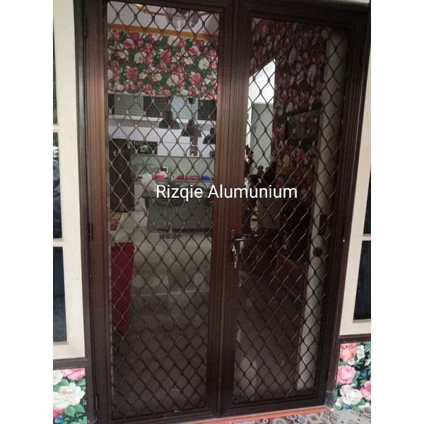 pintu espanda aluminium/pintu kasa nyamuk/pintu kupu tarung