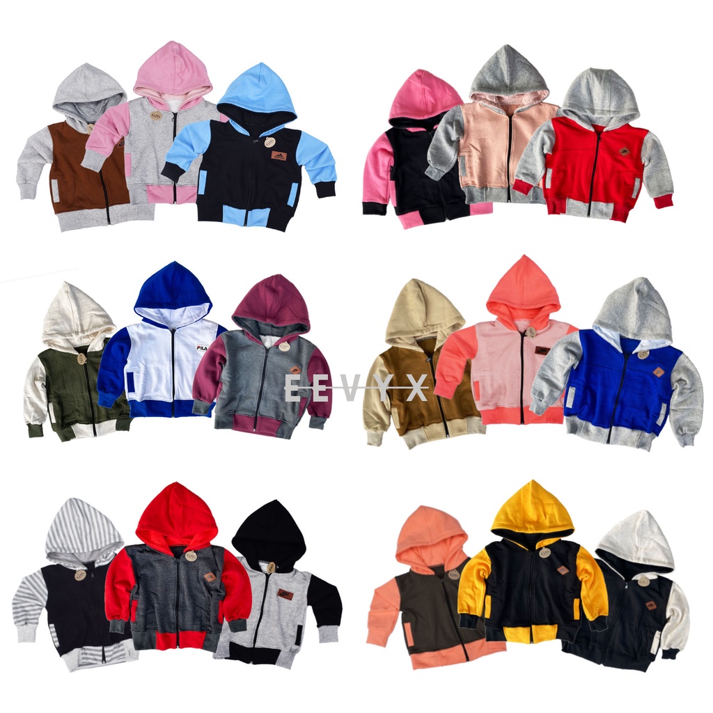 Setelan Jaket Anak Cowok Usia 1-2 tahun / Setelan Jaket Anak Cewek 9bulan-24bulan / Setelan Jaket bayi / Setelan / Jaket Anak / Switer Anak / Eevyx Store