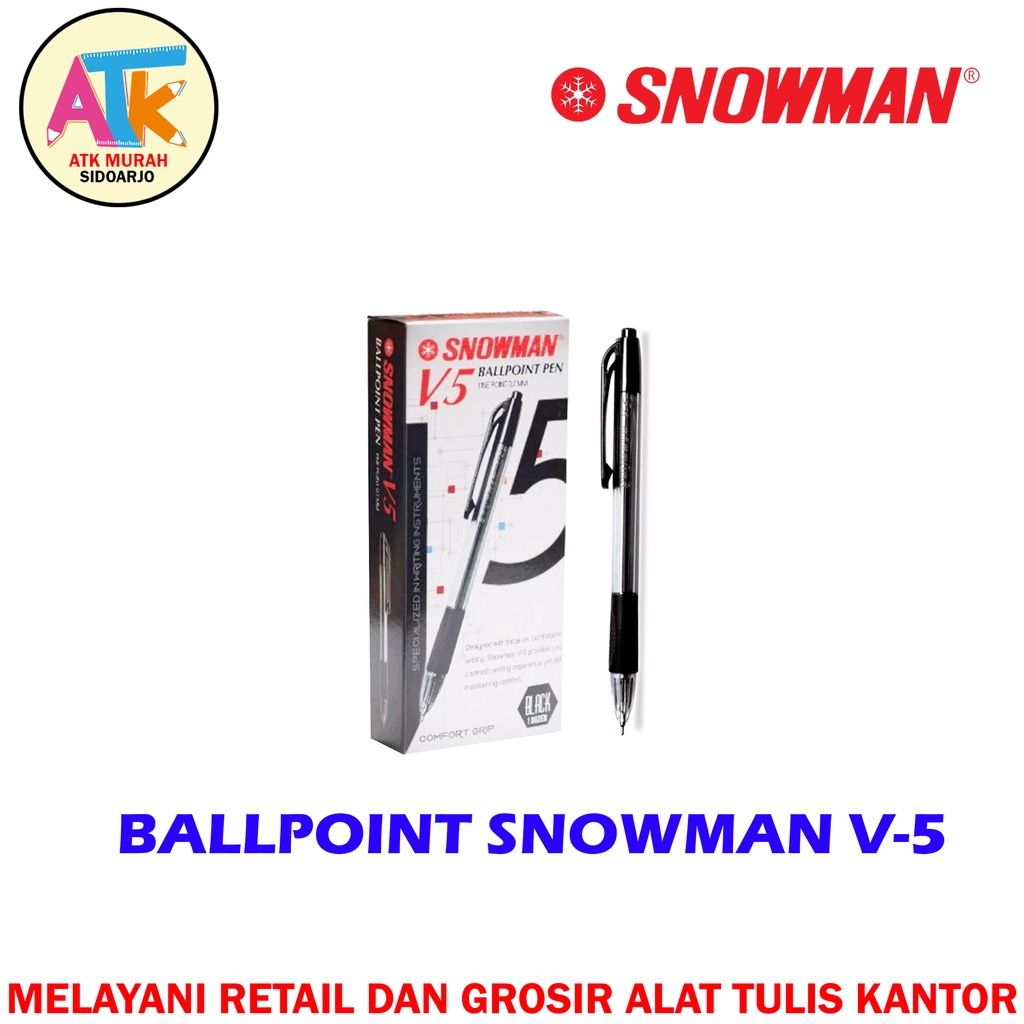 

Ballpoint Snowman V-5 Black