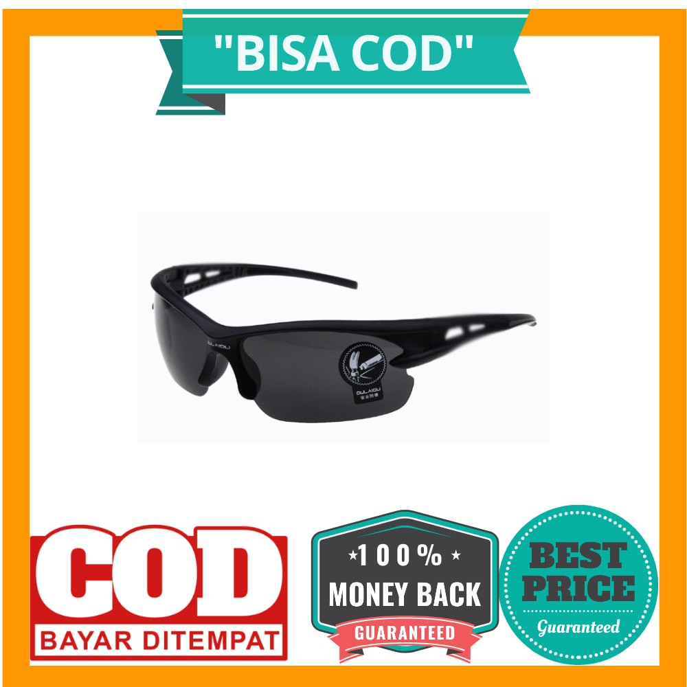 BISA COD OULAIOU Kacamata Sepeda Lensa Mercury - 3015 - Black/Black