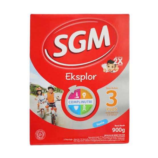 

SUSU SGM EKSPLOR 3+ COMPLINUTRI RASA VANILLA 900 GR