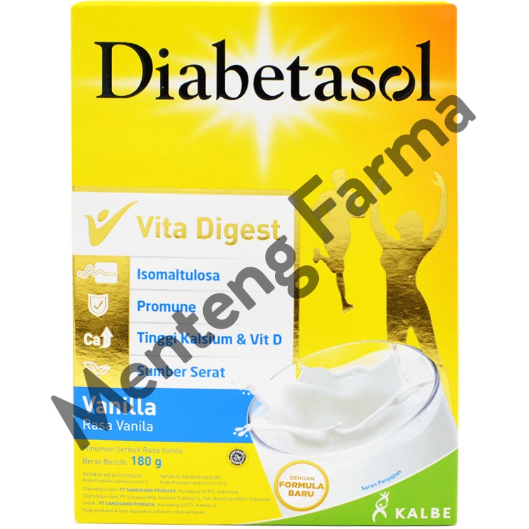 Diabetasol Vanilla 180 Gram - Susu Penambah Nutrisi Khusus Diabetes