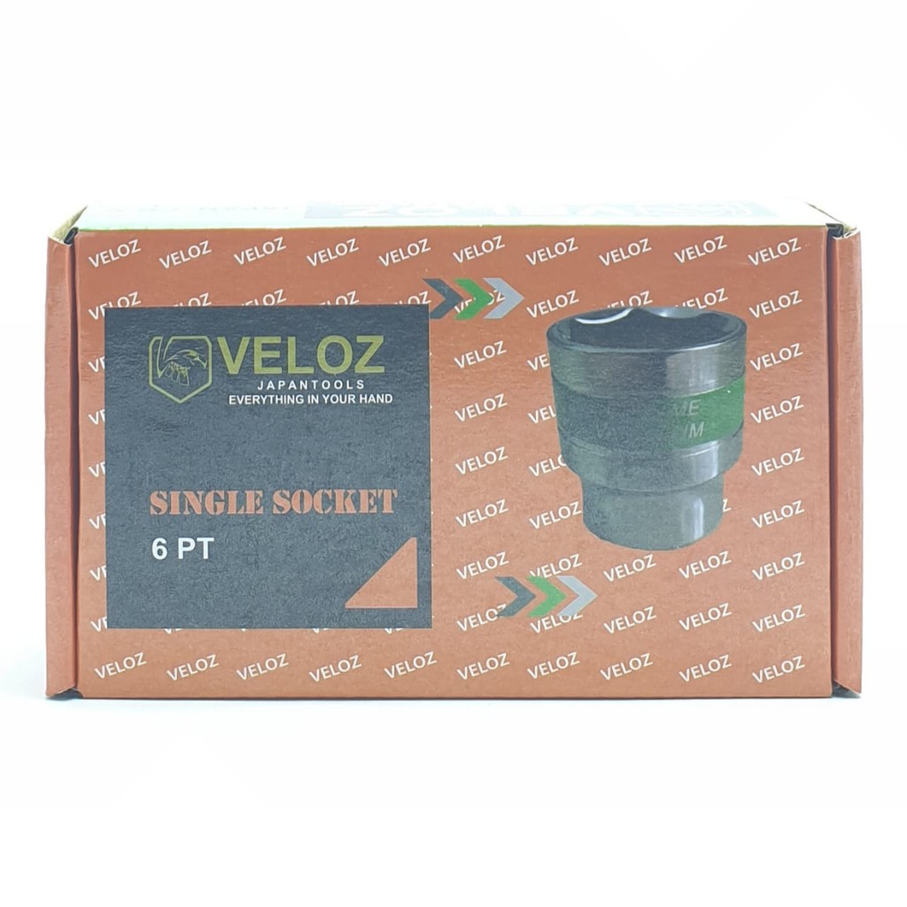 Veloz Premium 32mm Kunci Mata Sok Sock Socket 32mm 6PT 1/2&quot; Chrome Vanadium Steel