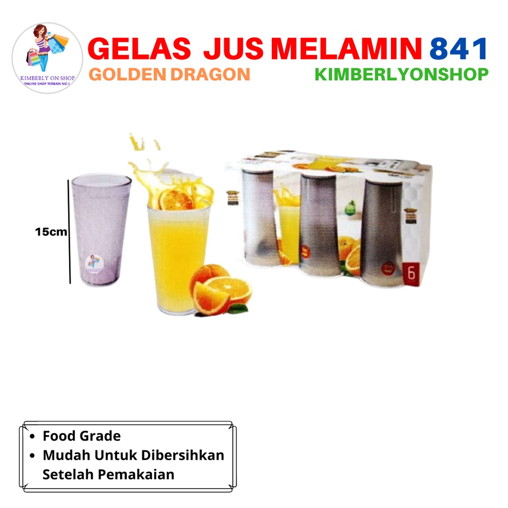 Gelas Plastik Kulit Jeruk 460 ml Golden Dragon Melamine 841