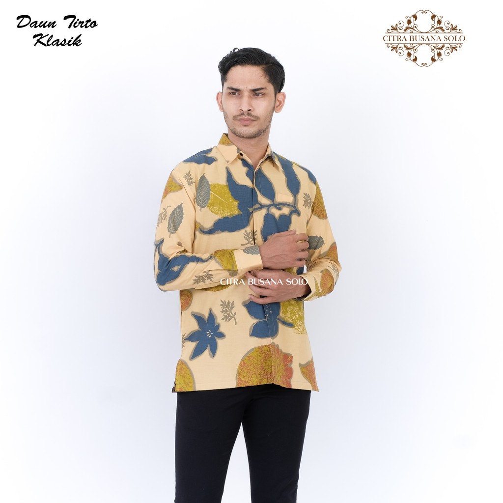 DAUN TIRTO KLASIK Kemeja Batik Pria Full Furing Regular Fit Bahan Katun Primisima