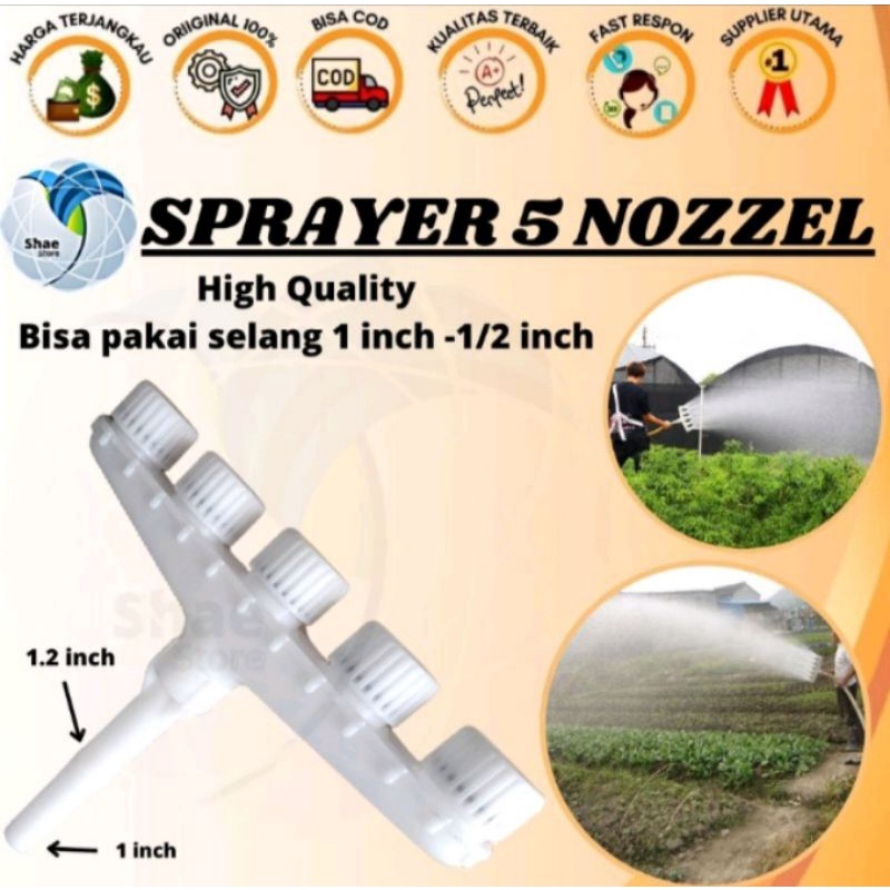 SPRAYER SPINKLER 5NOZZEL ALAT SIRAM MANUAL TAMAN KEBUN GARDEN BAWANG MERAH