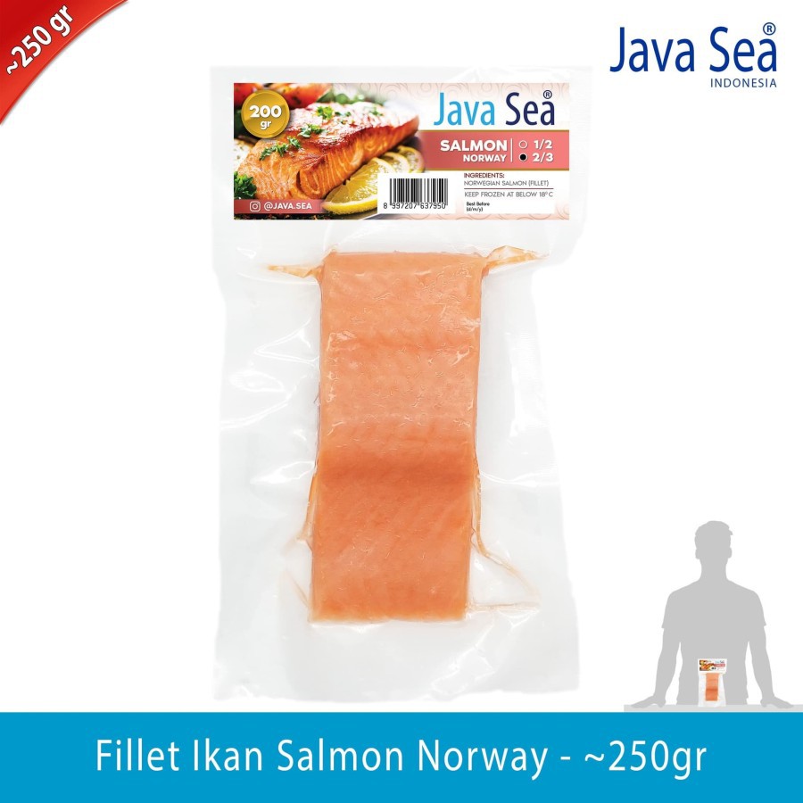 

Ikan Salmon Atlantic Norway Fillet Beku pack 200-300gr