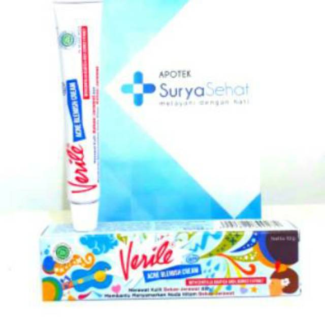 VERILE ACNE BLEMISH CREAM 10 gram - Krim Penghilang Bekas Jerawat - Apotek Surya Sehat