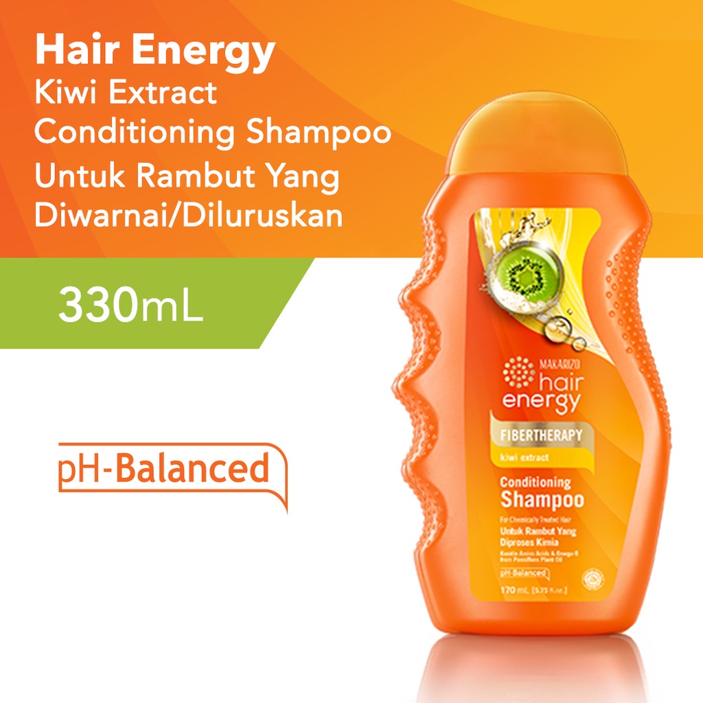 Jual Makarizo Hair Energy Fibertherapy Conditioning Shampoo Kiwi 330 mL