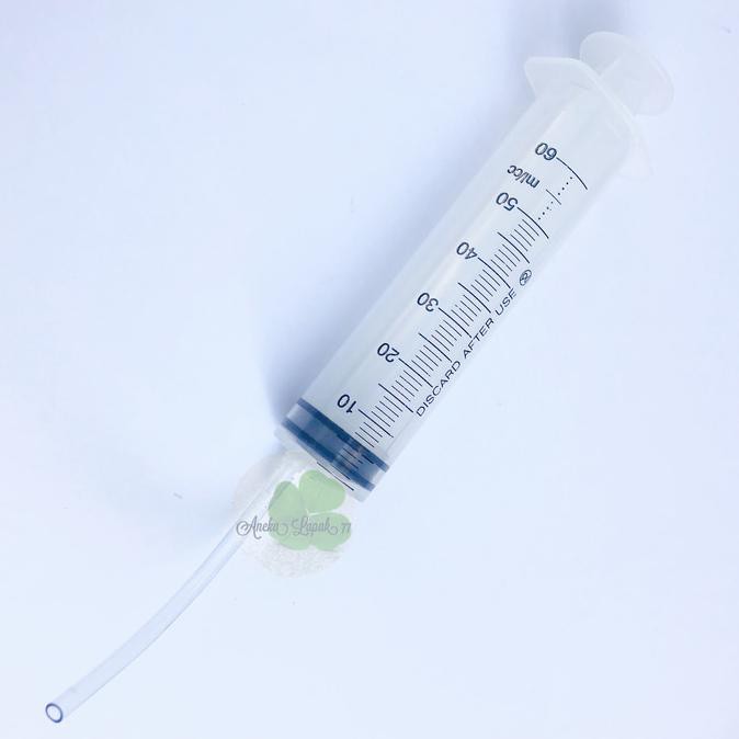 Suntikan 50 cc + selang Syringe 50 ml baru tinta parfum essence warna