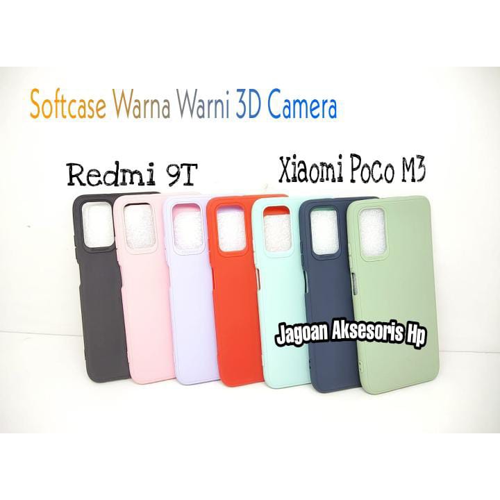 SoftCase Warna Warni Xiaomi Poco M3 6.53 Inch with 3D Camera Casing Candy Macaron Pelindung Camera