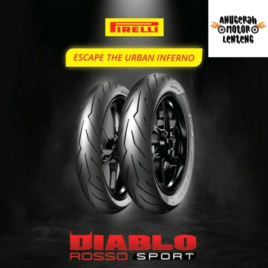 Ban Tubeless Pirelli Diablo Rosso Sport 90/90-14 90 90 Ring 14
