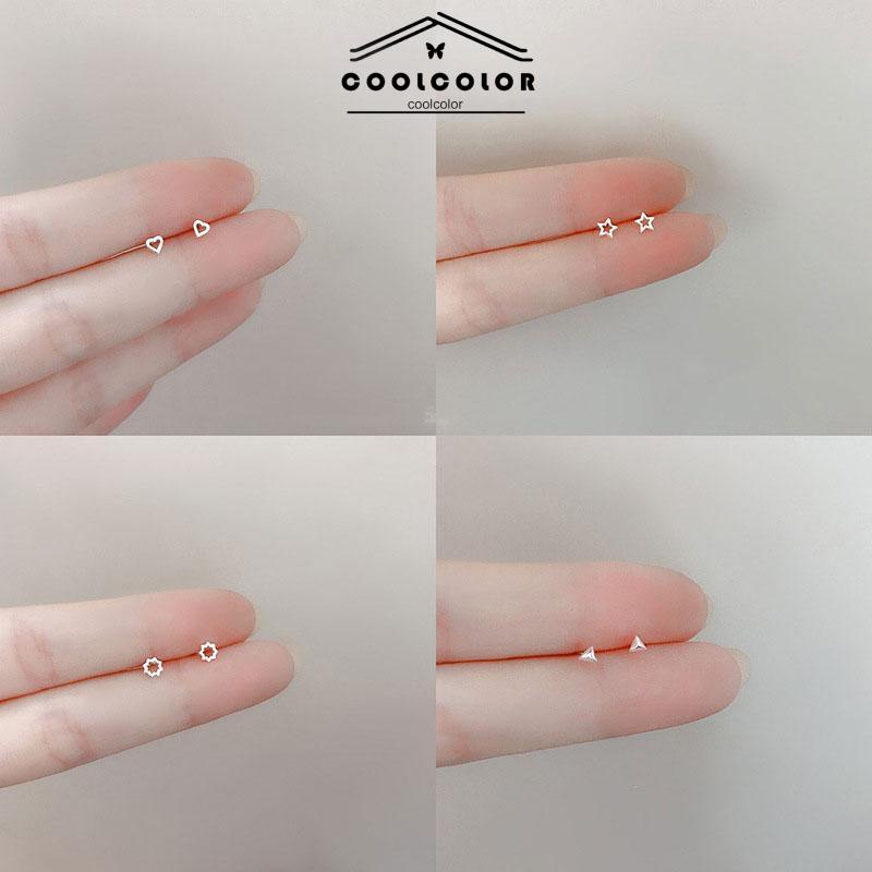 COD❤️Mini S925 Cinta Bintang Anting Sederhana Fashion Anting-Anting Perhiasan Wanita Anting- cl