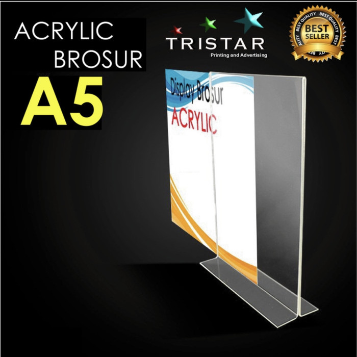 

A401Xjex Akrilik / Acrylic Holder Standing A5 / Tempat Brosur A5T - Marga Cipta D501Cnf