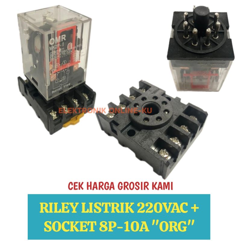 RILEY LISTRIK 220VAC + SOCKET 8PIN 10A