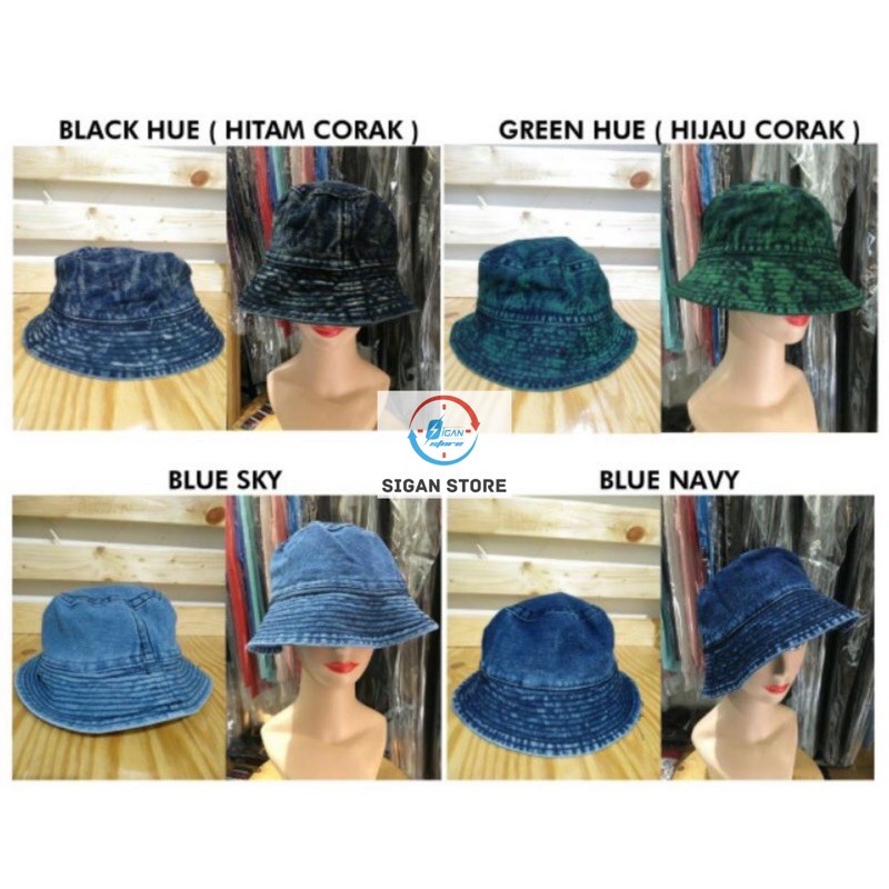 (COD) BEST SELLER TOPI BUCKET DENIM // BUCKET HAT UNISEX PREMIUM MURAH