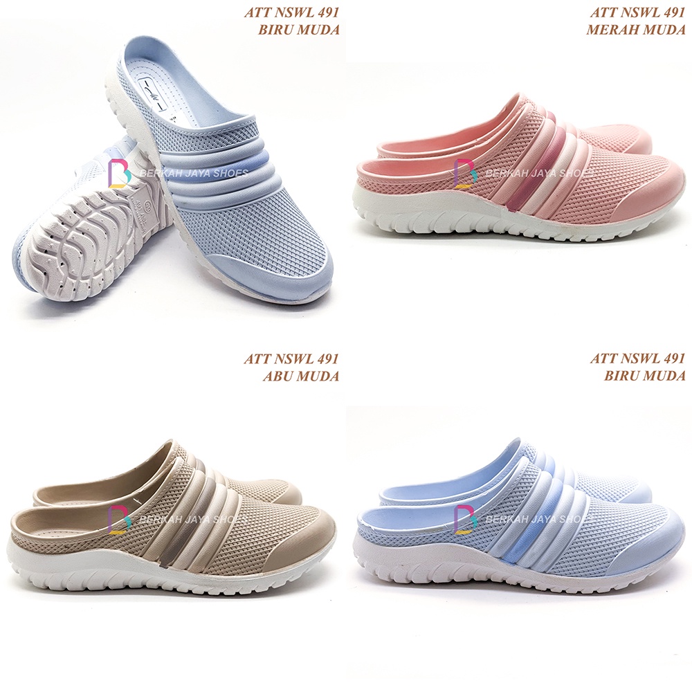 Sepatu Sandal Karet Wanita - Sepatu Sandal Karet Wanita ATT NSWL 491 - Sepatu Sandal Anti Air dan Anti Slip