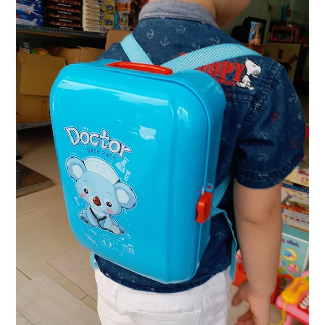 Mainan Edukasi Anak Dokter Backpack isi 17 pcs - Doctor Backpack playset - Mainan Peran Anak