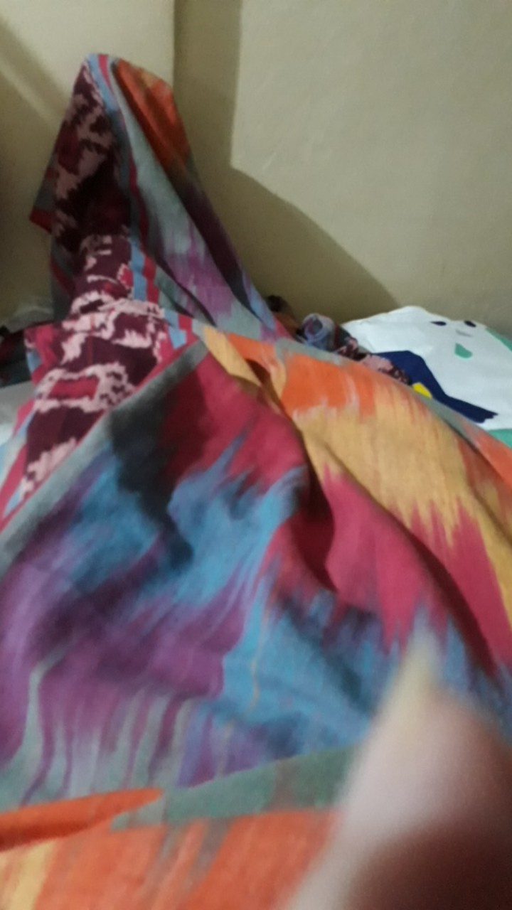 Batik Tunik Shibori Jumputan Terbaru Size S-3l / Hrb026 Yelbor Navbor / Biru Putih / Original..