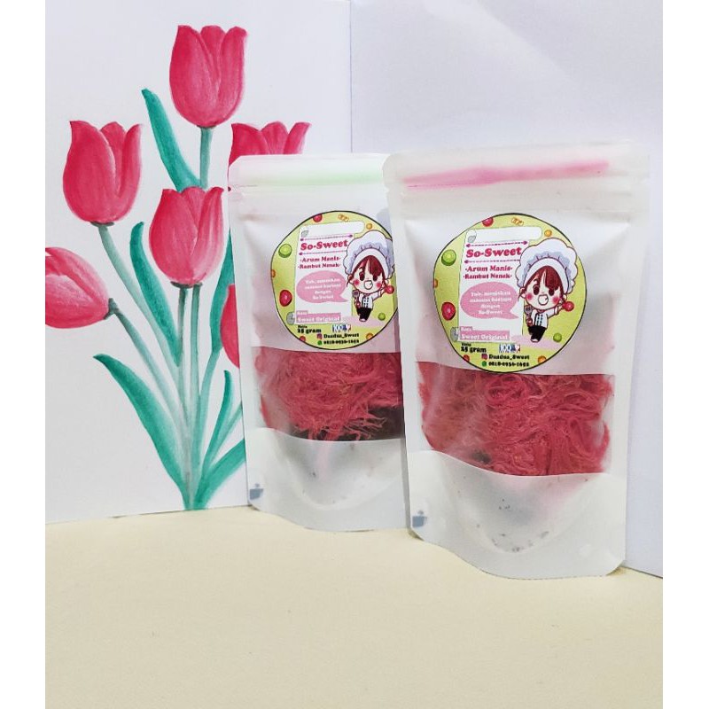 

Arumanis So-Sweet rambut nenek 25g (Strawberry) + Topping Choco Ball