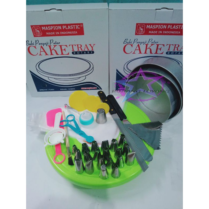 PROMO SET 36 SET DEKORASI KUE ULANG TAHUN GRATIS 3PCS LOYANG BULAT / DEKORASI KUE PERNIKAHAN