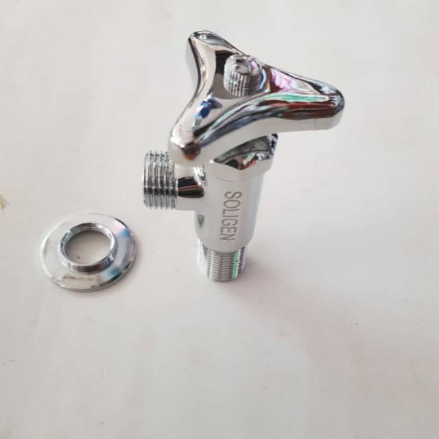 STOP KRAN WC CABANG 1/2&quot; / KERAN L SHOWER KLOSET JET SHOWER