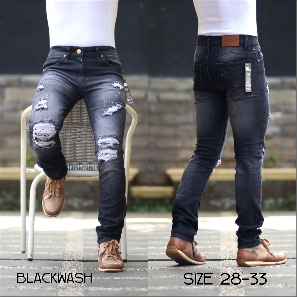 Celana jeans Pria Softjeans Ripped Legend Of Denim Celana jeans sobek sofjeans Grey spray LJ4005