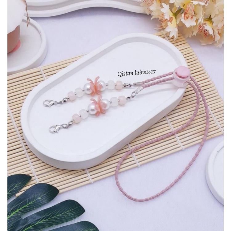 Strap clover mutiara keramik tabung