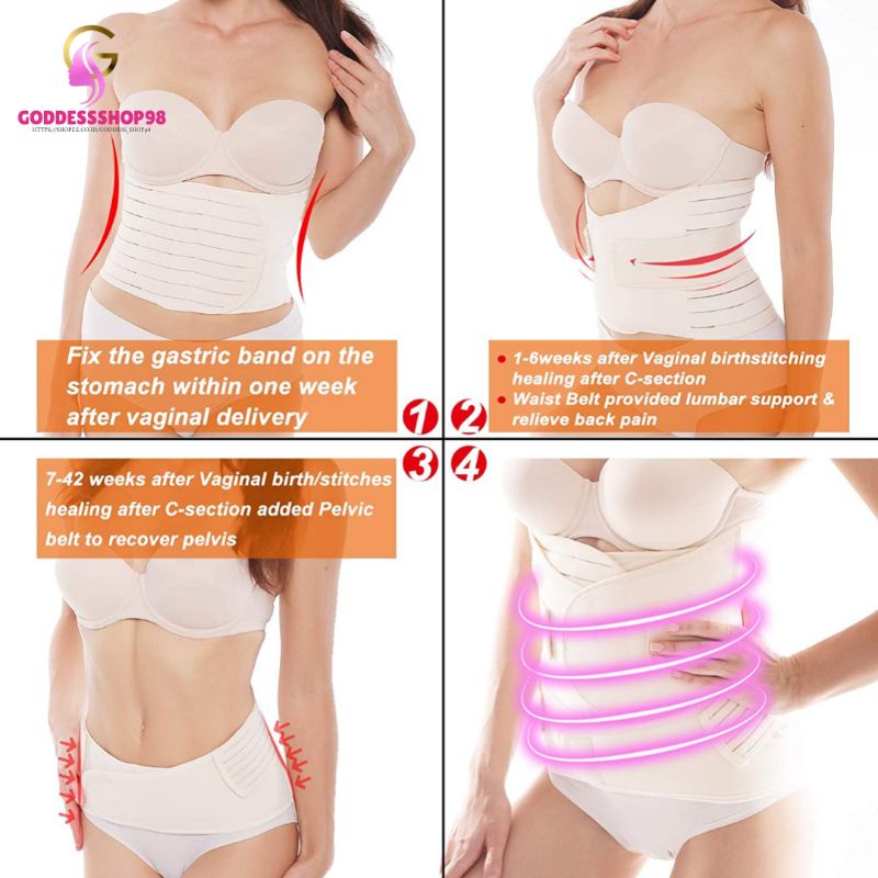 Korset Pelangsing 3in1 Stagen Korset melahirkan Pengecil Perut Postpartum Recovery Corset